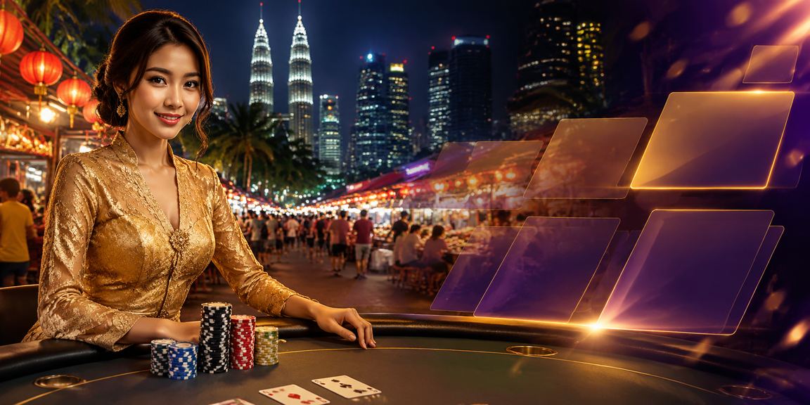 Pemain wanita berbaju kebaya menikmati permainan poker mewah di Kuala Lumpur